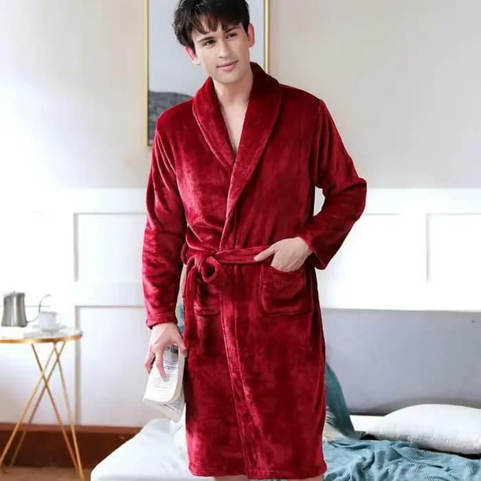 Peignoir de bain à revers pour hommes et femmes