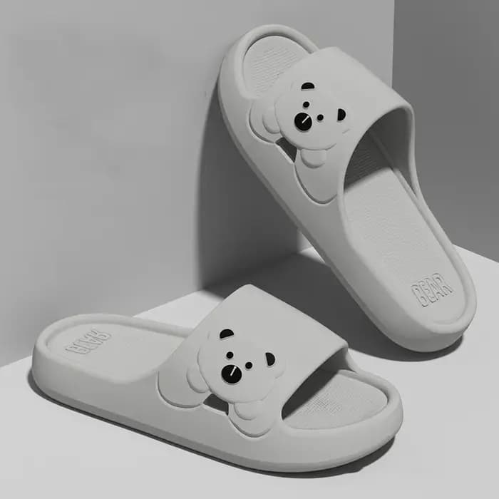 Pantoufles de salle de bain ours de dessin animé