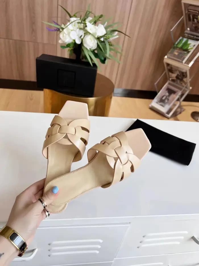 Pantoufles d'été pour femmes, grandes tailles 34 à 43, chaussures plates en cuir à bout ouvert, chau