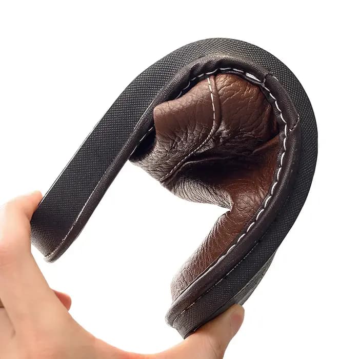 Pantoufles en Cuir Solide pour Homme