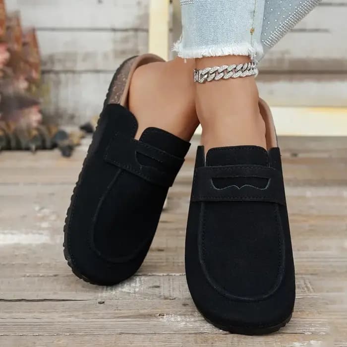 Nouvelles mules en liège et daim pour femmes