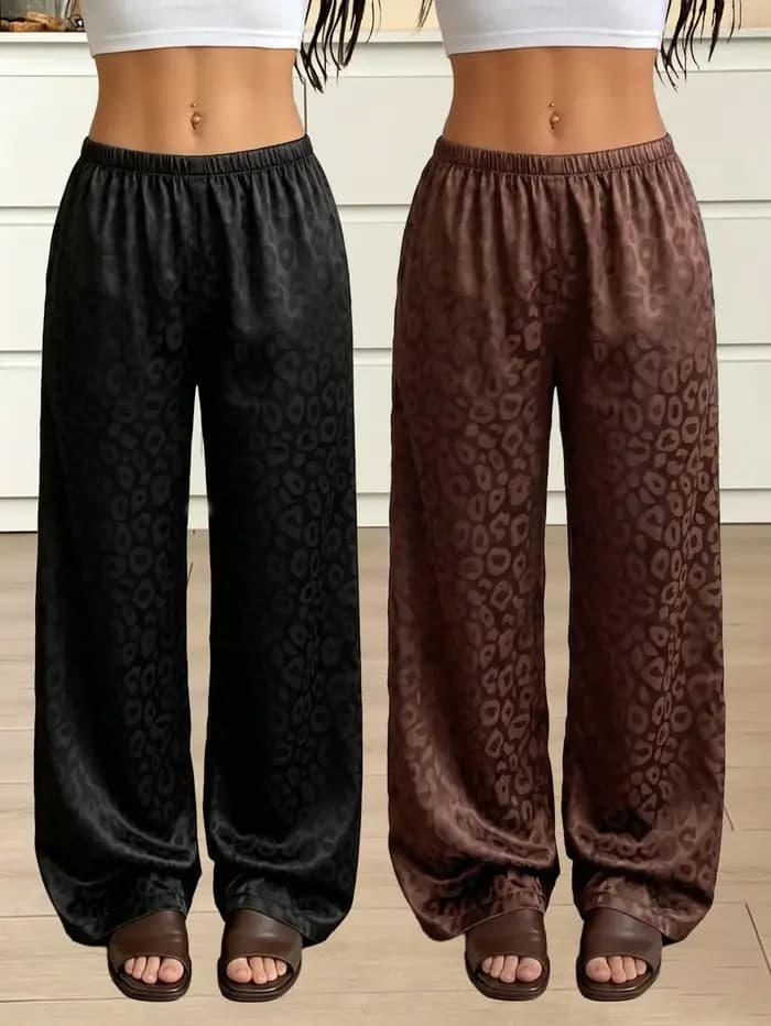 Nouvel ensemble de pyjama pour femme à imprimé léopard