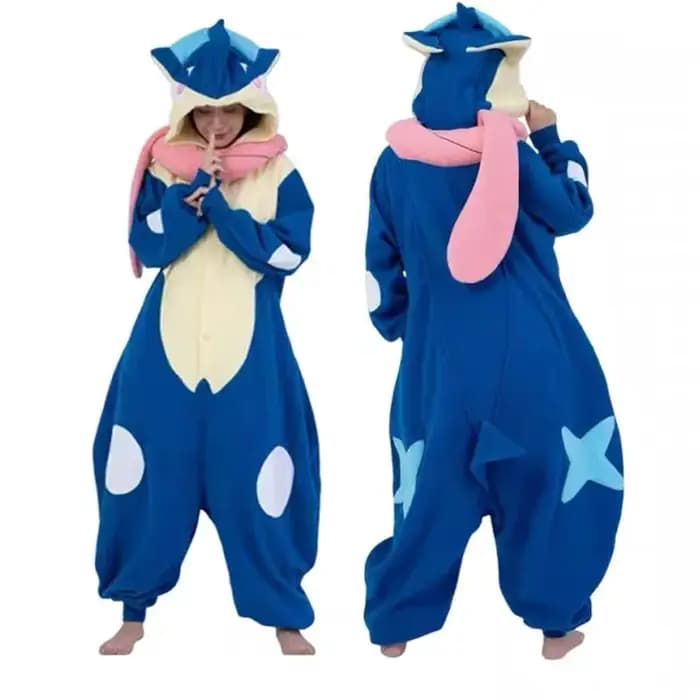 Greninja Onesie Kigurumi Lucario Pyjamas Adulte Cosplay Costume Unisexe Anime Pijamas Halloween Cost