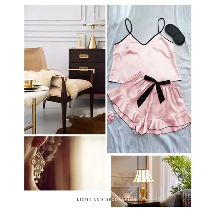 Pyjama en Satin lisse pour femmes