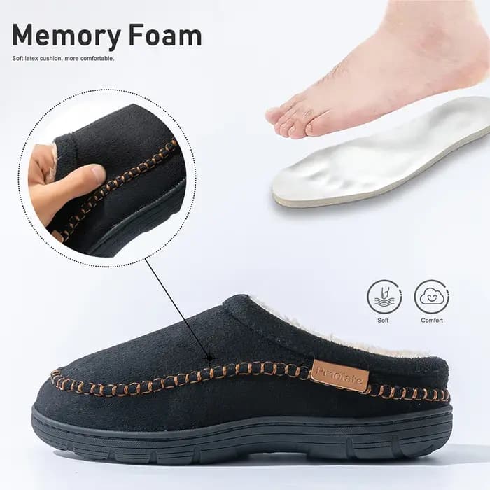 Pmoiste doux Faux daim maison pantoufles hommes confortable chaud coussin concepteur marque ligne salon chaussures sans lacet hiver intérieur