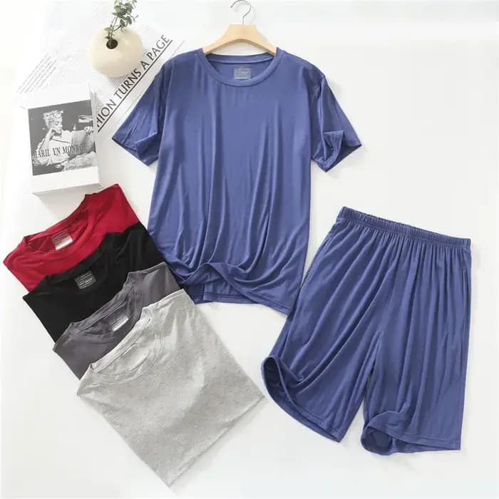 Pyjama d'Été à Manches Courtes pour Homme