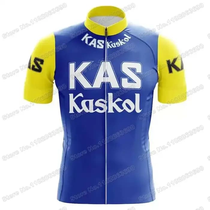 Maillot de cyclisme de l'équipe rétro KAS 2025