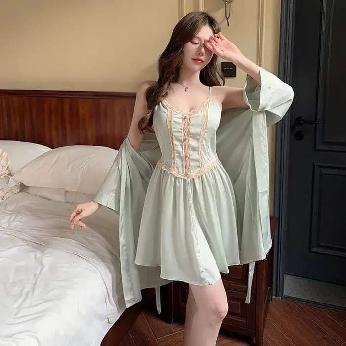 Twinset mariée peignoir Robe ensemble printemps été femme