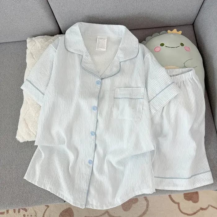 Pyjama d'été pour femme à manches courtes