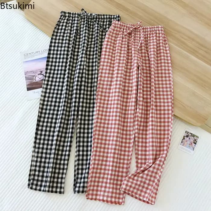 Pantalon de pyjama simple en pur coton pour femme