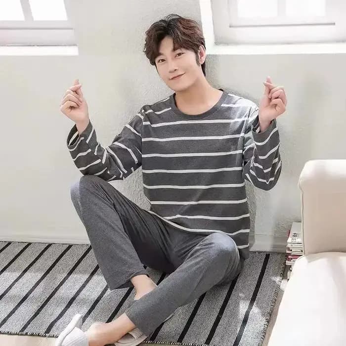 Printemps-automne nouveauté pyjamas pour hommes ensemble de vêtements de détente à manches longues automne-hiver