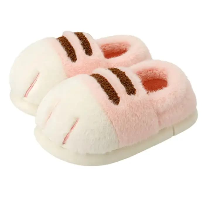 Nouvelles pantoufles adorables en forme de patte de chat pour femmes, chaussures d'intérieur antidér