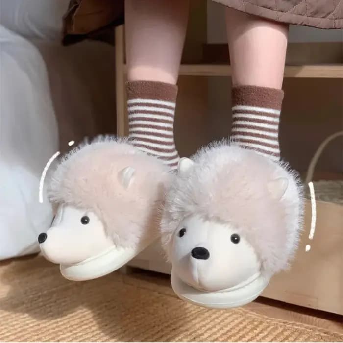 Pantoufles Moelleuses de Dessin Animé pour Femme