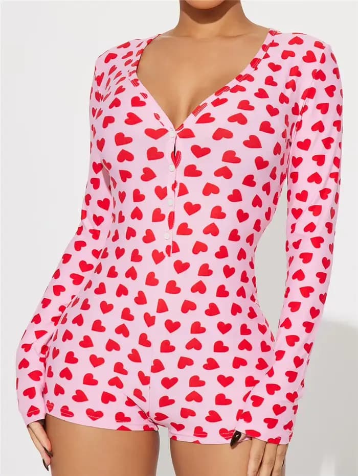 Combinaison de pyjama pour femmes pour la Saint-Valentin