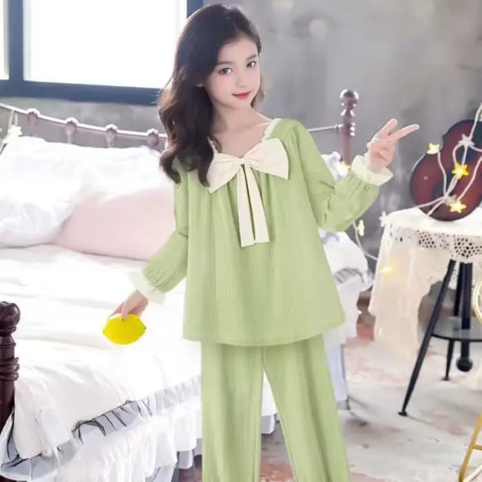 Pyjama deux pièces en fil de coton fin pour filles