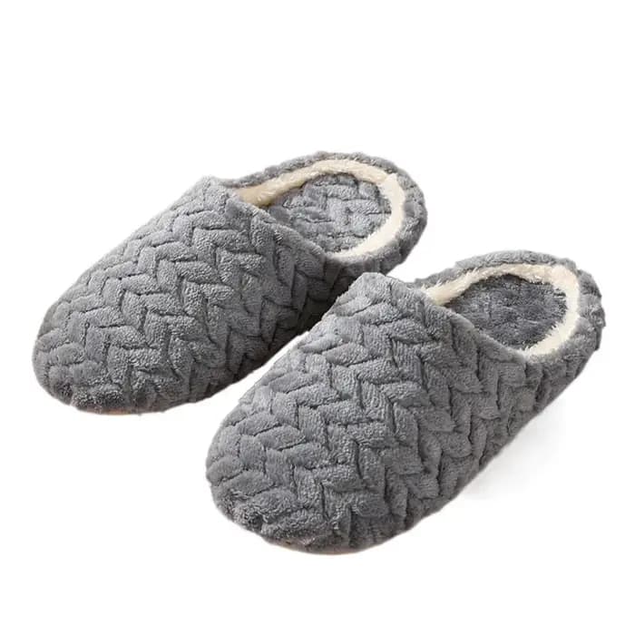 Pantoufles chaudes en peluche antidérapantes durables, pantoufles d'intérieur décontractées et moell