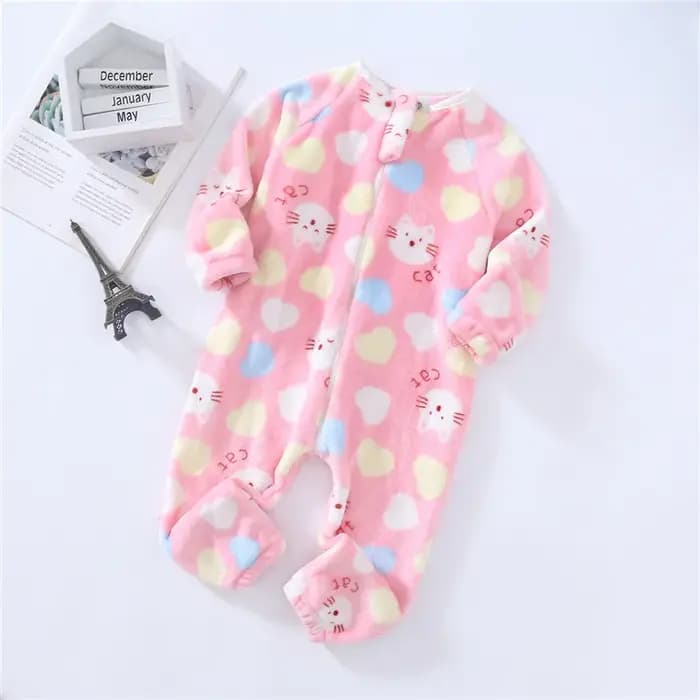 Pyjama chaud à motif de dessin animé pour bébé garçon et fille