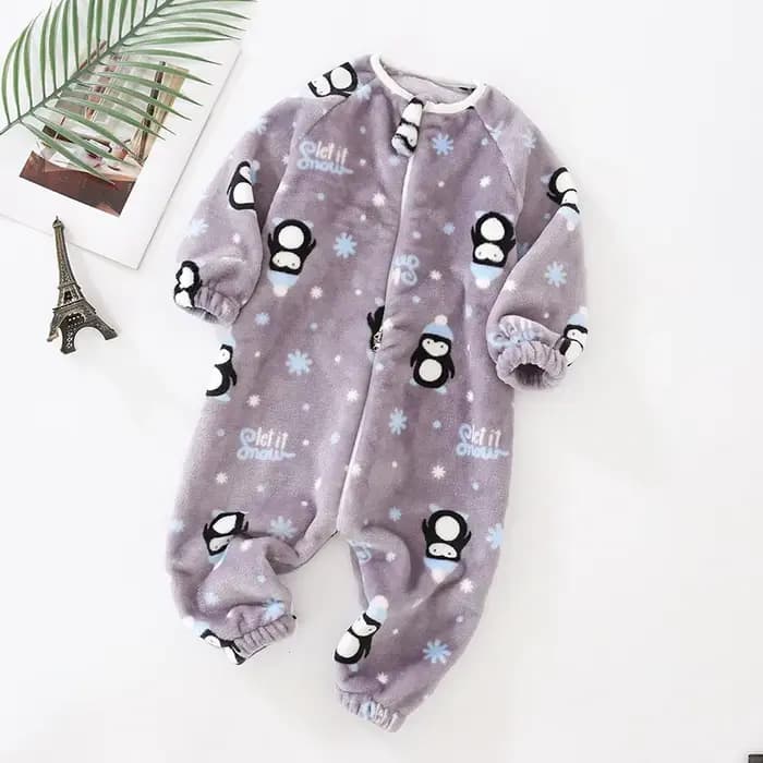 Pyjama chaud à motif de dessin animé pour bébé garçon et fille
