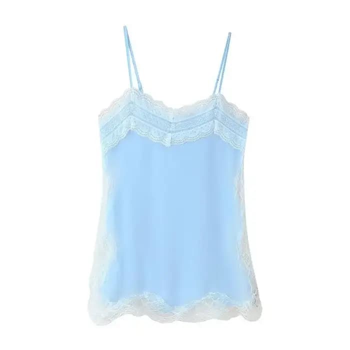Mini robe Camisole asymétrique en dentelle pour femmes
