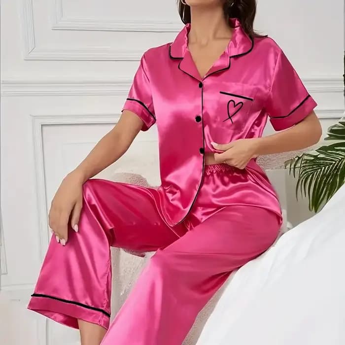 Ensemble pyjama en Satin pour femmes