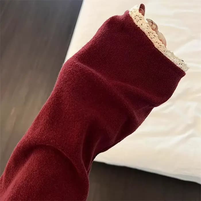Ensemble pyjama rouge avec pantalon pour femme