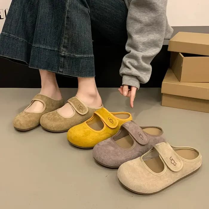Chaussures pantoufles françaises Mary Jane pour femmes