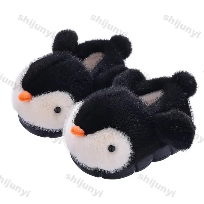 Mignon pingouin garçons filles coton pantoufles 2025 nouvelle mode d'hiver enfants Eva