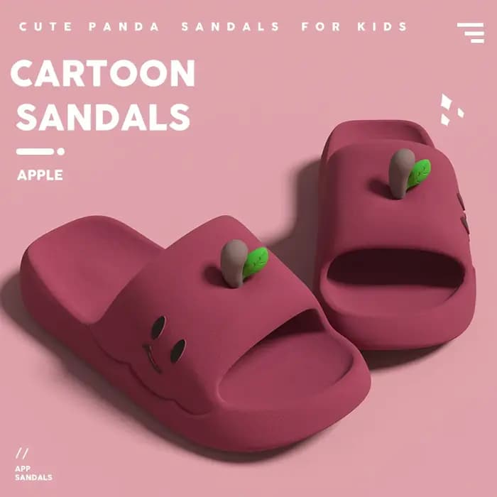 2026 Adorables pantoufles Apple Eva pour femme