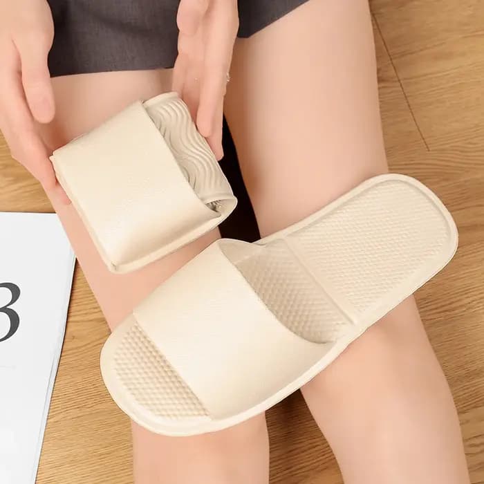 Pantoufles de voyage pliables pour femmes
