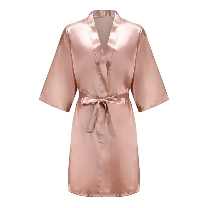 Robe en Satin femme Lingerie intime vêtements de nuit soyeux mariée cadeau de mariage décontracté Kimono peignoir
