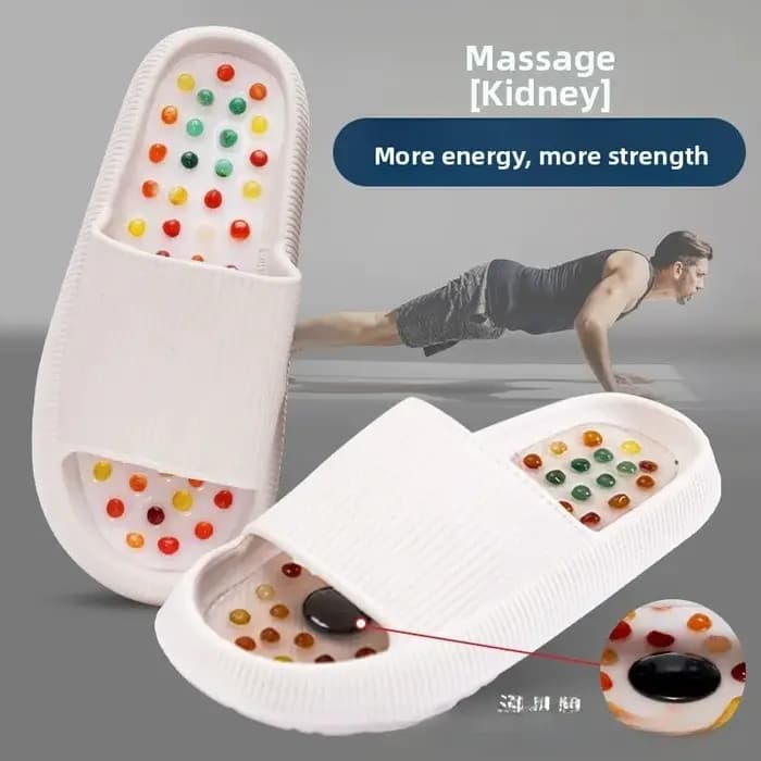 Chaussons de massage magnétiques en agate naturelle pour hommes