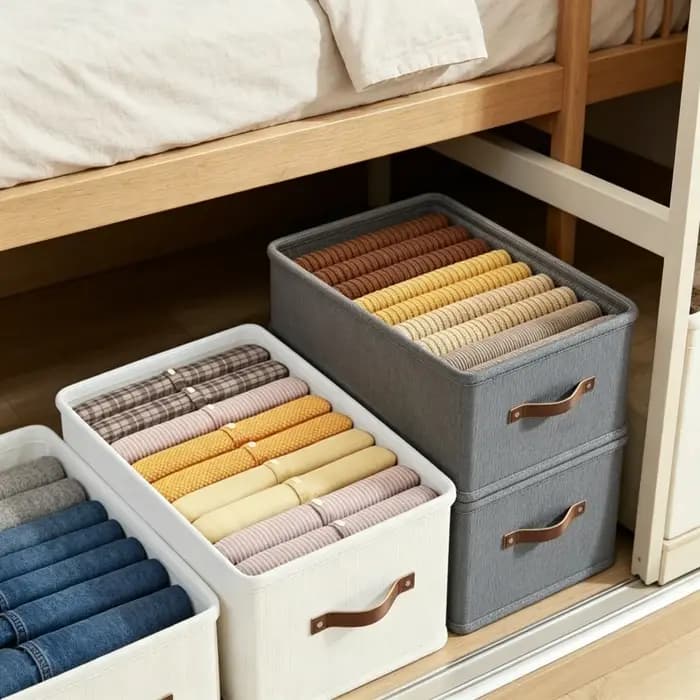 1 pièce Boîte de rangement en tissu Oxford pour vêtements et jouets