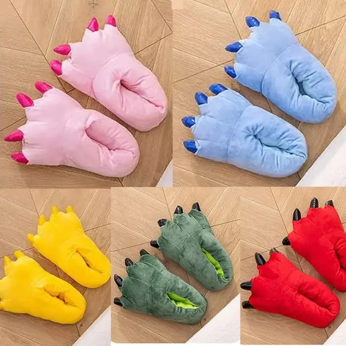 ! Pantoufles de dessin animé point griffe d'animal Kigurumi Onesies pyjamas chaussures enfants adultes Kawaii pattes drôles décontracté Cosplay accessoire tenue de fête
