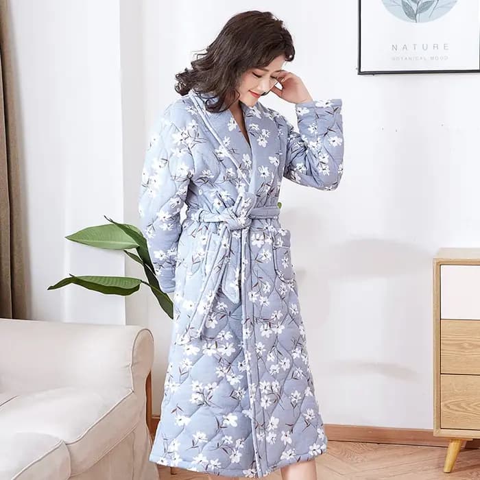 Peignoir Homme femmes Robe hiver chaud coton matelassé
