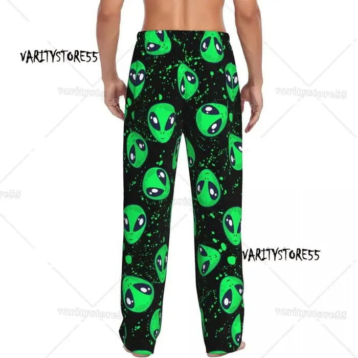 Pantalon de pyjama Alien vert drôle personnalisé