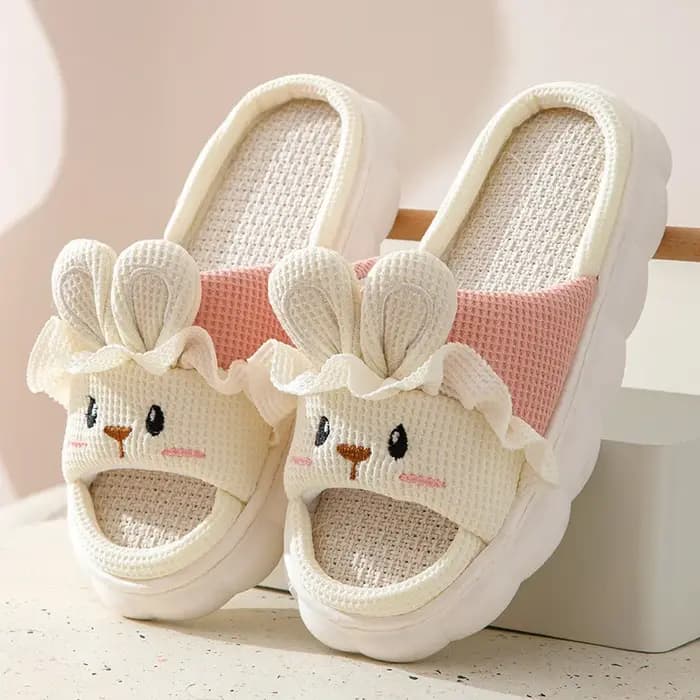 Pantoufles en lin pour femmes