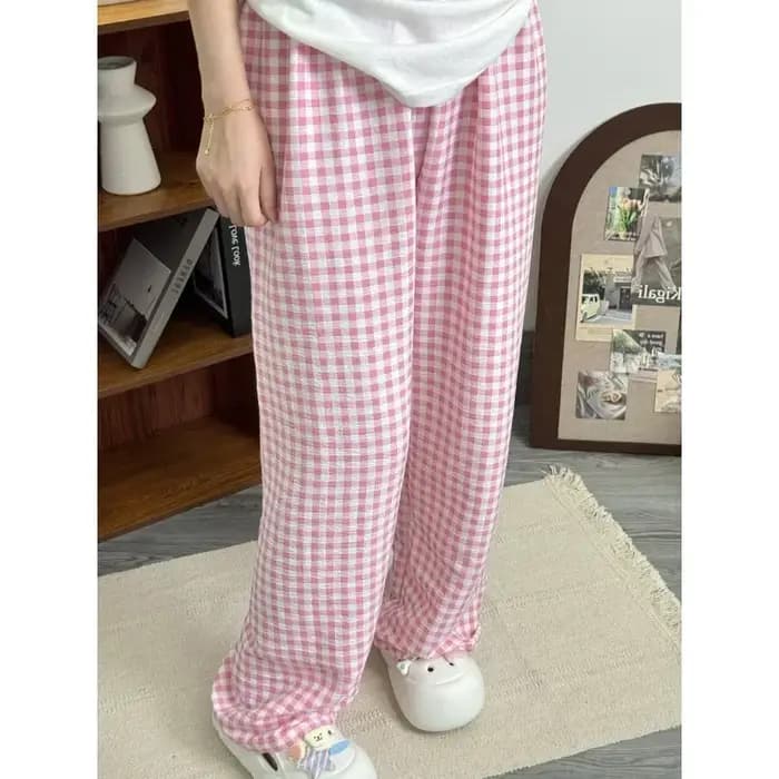 Pantalon de pyjama pour femmes, pantalon de chiot de dessin animé, pantalon de salon fin, grande taille, rayé, rose, décontracté, ample, taille haute, pantalon de couchage