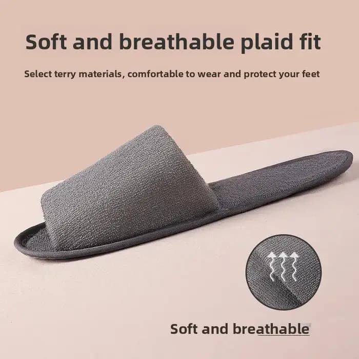 Pantoufles en tissu portables de voyage pliables