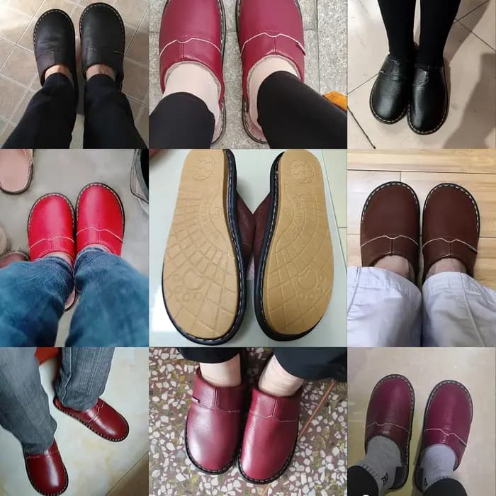 Pantoufles en cuir de marque pour hommes et femmes