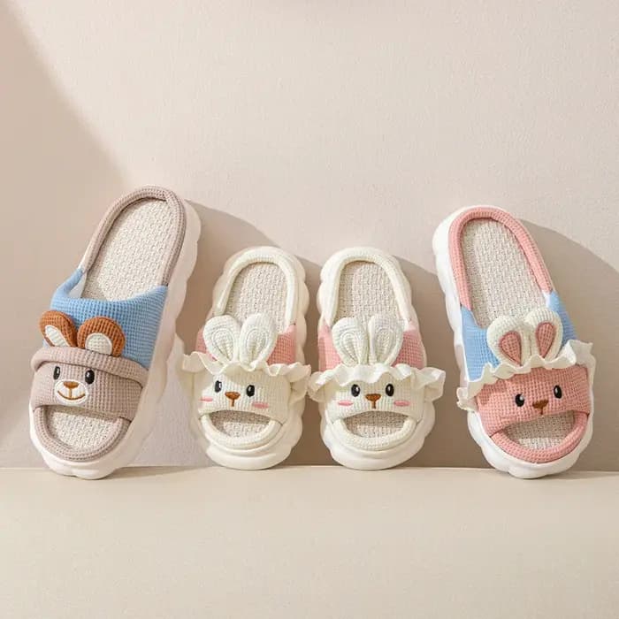 Pantoufles en lin pour femmes