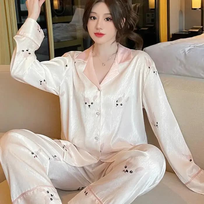 Ensemble de pyjamas Jacquard à manches longues