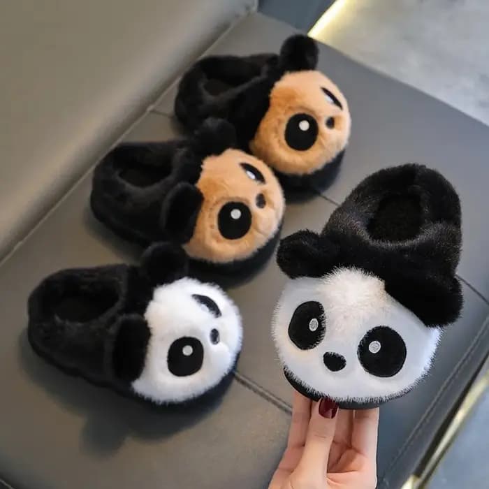 Mode mignon Panda enfants pantoufles garder au chaud confortable chaussures de sol maison