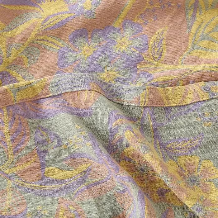 Peignoir en coton de style national jacquard pour femmes