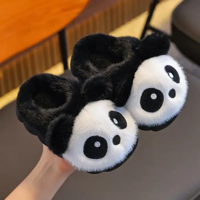 Mode mignon Panda enfants pantoufles garder au chaud confortable chaussures de sol maison pantoufles
