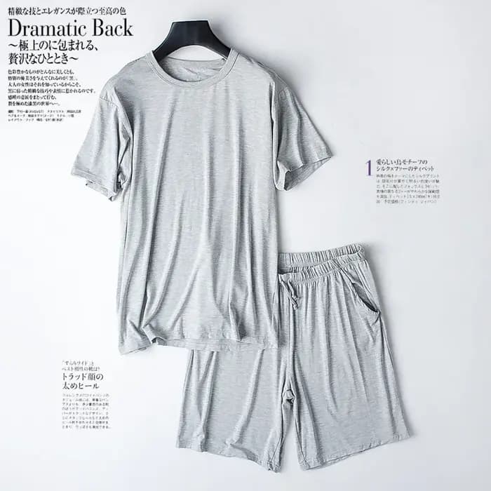 Pyjama d'été décontracté à manches courtes pour hommes