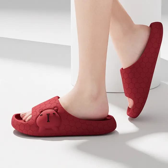 Mignonnes pantoufles d'intérieur Capybara pour femmes