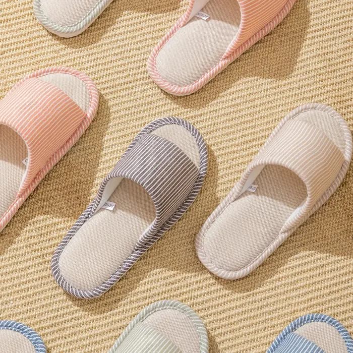 Chaussons en lin antidérapants pour hommes