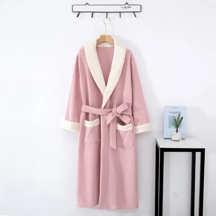 Fdfklak-Robe de nuit matelassurera à trois couches pour femmes