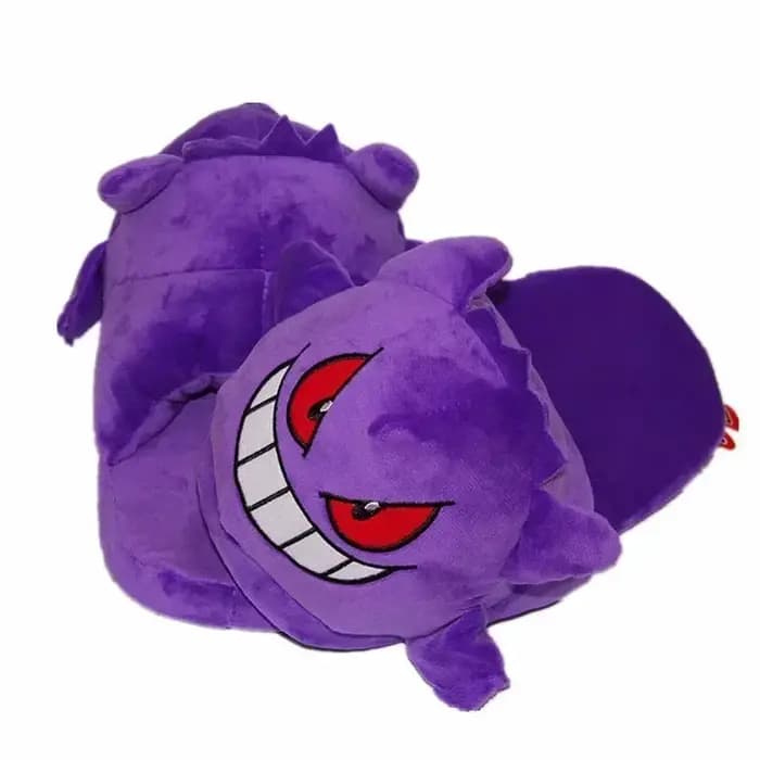 Dessin animé anime Gengar ronflex pantoufles d'hiver fond semelle intérieure souple 280MM chaussures de maison pantoufles épaisses pantoufles confortables antidérapantes
