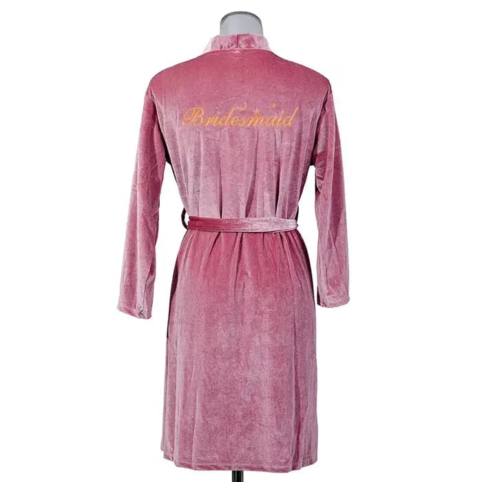 Peignoir Kimono en velours brodé